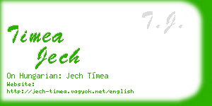 timea jech business card